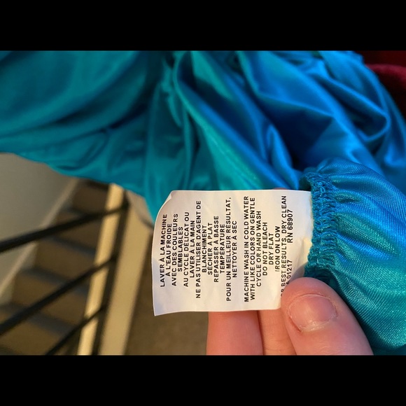 Blue polyester dress with one shoulder xxs - Picture 5 of 6